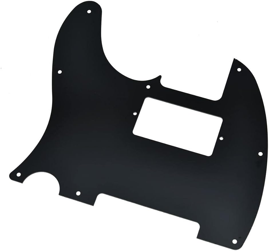 Dopro 8 Hole Aluminum Anodized Tele Humbucker Pickguard Scratch Plate for American/Mexican FD Telecaster Black