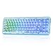 YUNZII X71 Transparent Mechanical Keyboard with Clear Keycaps, BT5.0/2.4G/USB-C,68% Layout, Gasket Mount Wireless RGB Keyboard for Win/Mac (Blue, Crystal ice YUNZII X71 Transparent Mechanical Keyboard with Clear Keycaps, BT5.0/2.4G/USB-C,68% Layout, Gasket Mount Wireless RGB Keyboard for Win/Mac (Blue, Crystal ice