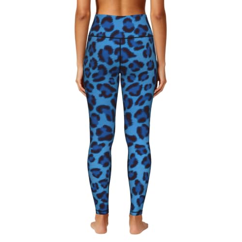 Mallas de deporte de leopardo para running y yoga con bolsillos laterales elásticos 4