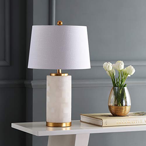 Jonathan Y JYL6203A Eliza 25.5 Inch Alabaster Led Table Lamp Coastal Contemporary Bedside Desk Nightstand Lamp thumb #3