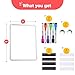 kedudes 11x14 Magnetic Dry Erase White Board - Mini Refrigerator Whiteboard Set - Lightweight Small Personal Memo Boards with 6 Markers - Smooth Surface and Eraser Caps - Fridge and Wall Mountable