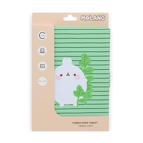 Housse tablette Molang 10,2-10,4" idéale pour regarder des séries au lit ou cuisiner