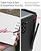Miimall for Samsung Galaxy Z Fold 6 Case with S Pen Holder Slot [Military Grade Drop][Built-in Privacy Screen & Invisible Kickstand] Slim Thin Protective Phone Case for Galaxy Z Fold 6 Cover Black