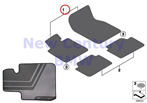BMW Genuine M Performance Floormats Floor Mats 'Performance' Front Lhd 428i 428iX 435i 435iX 428i 428iX 435i 435iX 428i 428iX 435i 435iX M4 M4