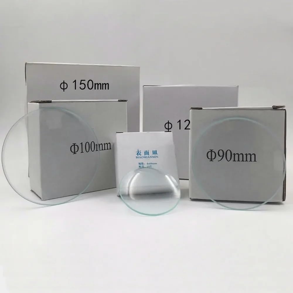 Placas de vidrio for observación de laboratorio - Juego de 10 discos de vidrio de reloj transparentes (diámetro de 45 mm a 150 mm)(60mm 10pcs)