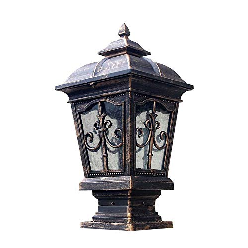 KMYX IP55 Finitura impermeabile Messaggio lnternet esterna Luce stradale 1 olio leggero bronzo lucidato alluminio luci esterne pilastro for recinzione Deck Prato Patio Giardino Colonna Lampada