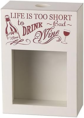Life Is too Short For Bad Wine Cork Box Display Gift for Wine lover