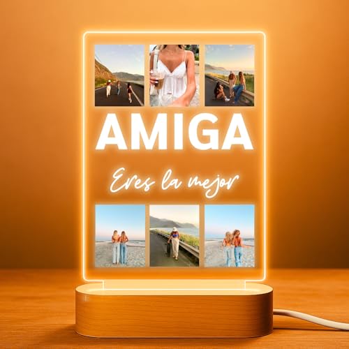 Cristal Plaque Lampara Para Fotos con 6 Imágenes Lamparas