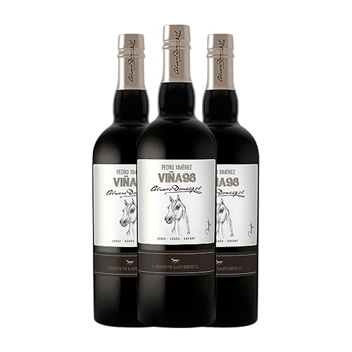 Domecq Viña 98 Pedro Ximénez Jerez-Xérès-Sherry 75 cl Vino dulce (Caja de 3 Botellas de 75 cl)