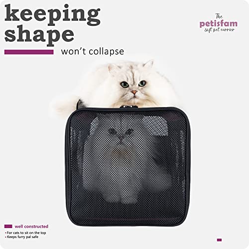 petisfam Soft Pet Carrier for Large and Medium Cats, 2 Kitties, Small Dogs. Easy to Get Cat in, Great for Cats that Don't Like Carriers (Viva Magenta) by petisfam - Used condition - Image 4