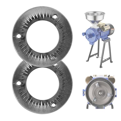 Image of VEVOR 2PCS Grinding Sheets for Electric Grain Mill Grinder, Cast Iron Dry Grinding Discs, Replacement Grinding Plates Compatible with VEVOR GM-001, GM-002, GM-003 Corn Spice Mill Grinder