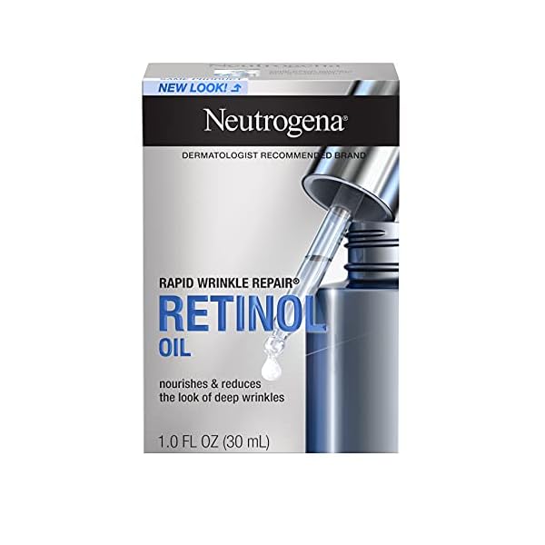 Neutrogena-Rapid-Wrinkle-Repair-Retinol-Anti-Wrinkle-Oil-Lightweight-Anti-Wrinkle-Face-Serum-to-Fight-Dark-Spots-Deep-Wrinkle-Treatment-03-Concentrated-Retinol-10-fl-oz Neutrogena Retinol Face Oil .3% Concentrated, Rapid Wrinkle Repair, Daily Anti-Aging Face Serum to Fight Fine Lines, Deep Wrinkles, & Dark Spots, 1.0 fl. oz