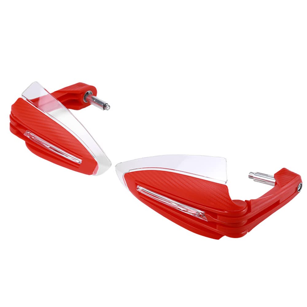 Protège-main de moto tout-terrain, protège-main de moto avec lumière tournante LED pour guidon de 2,2 cm, ajustement universel, feux de circulation diurnes, clignotant pour protection contre