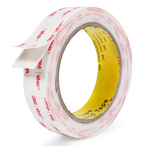 3M Double Sided Tape 1in X 9.85ft, Heavy Duty Removable Mounting Tape