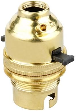 Jeani Lampholder 1/2in Entry Brass Switched BC C/W Shade Ring
