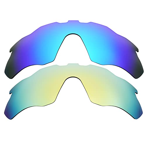 Lentilles Oakley Radar Pace compatibles couleur bleu et or 24 carats en taille unique
