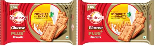 Image of Sunfeast Glucose Plus, 1 Kg (Pack of 2)