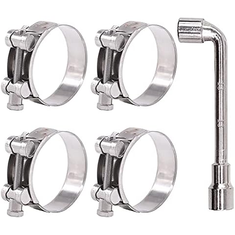 Glarks 68-73mm T-Bolt Hose Clamps Set Cover