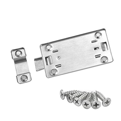 YuZhou 2Pcs Door Lock Bathroom Lock Gate Bolt Toilet Door Lock 4 Inch Small Door Bolt Snib Lock Stainless Steel Slide Lock Latch Sliding Lock Heavy Duty Door Latch Lock for Internal Doors Bedroom - Image 2