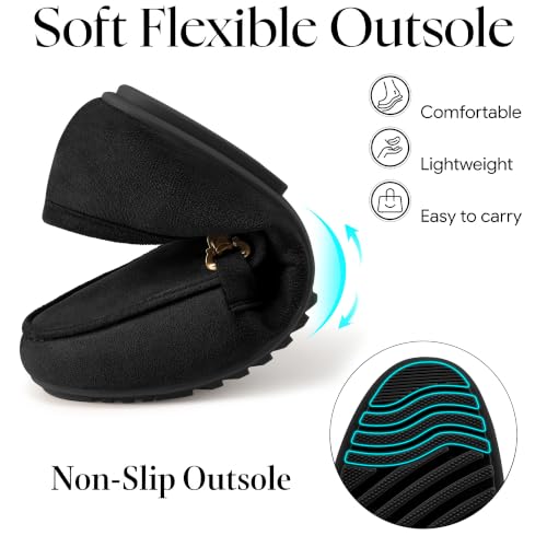Image of HARENCE Loafers for Women Comfortable Slip On Business Work Flats Shoes Casual Driving Moccasins Penny Loafer
