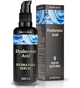 Pure Organic Facial Hyaluronic Acid 100ml - Anti-Wrinkle Facial Serum with Aloe Vera, Concentrated and Vegan -...