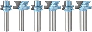 Fresa de carpintería de cuerpo de acero resistente, color azul, diseño antirrebote (2 vástagos de 12 mm)