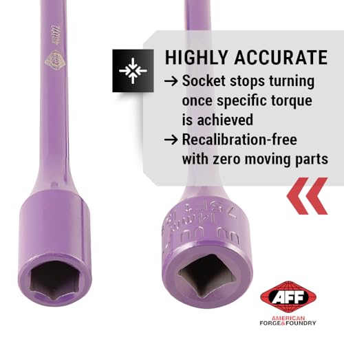 Image of AFF Torque Limited Socket, 1 /2 inch Drive, 14mm, 75 ft /lbs, Dark Purple, 40202
