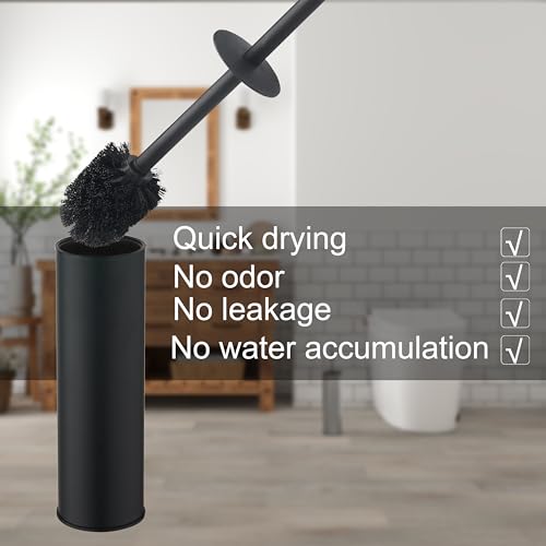 Image of Toilet Brush and Holder Set Premium Material Toilet Bowl Cleaner Free Standing Toilet Bowl Brush and Holder