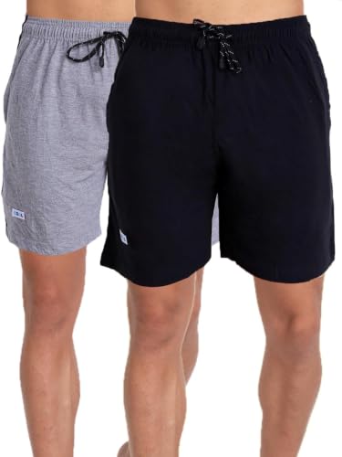 Image of T.T. Cotton Blend Shorts for Men | Regular Fit | Elasticated & Zipper | 2 Sided Pockets & 1 Back Pocket | Solid | Above Knee Length Bermuda Short | Ideal for Casual Outings