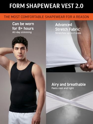 Image of DAMENSCH Form Shapewear for Men, Comfortable and Stretchy Body Shaper for Man, Posture Correcting Tummy Tucker, Breathable Compression T Shirt, Ideal for Parties Shirt Tucker for Men