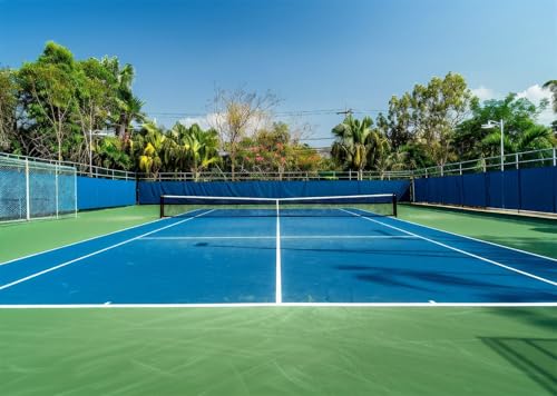 Fondo Tenis 7x5ft Azul Verde miniatura 5