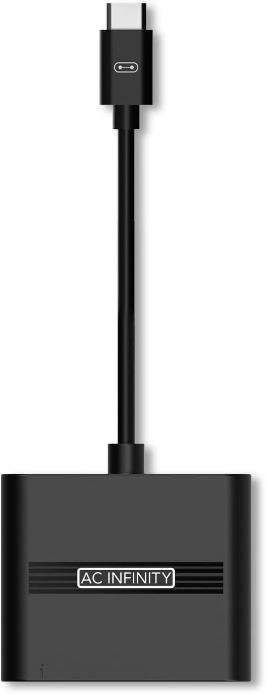 UIS Splitter Hub, 4-Port Adapter Dongle, Connector Cable Cord to Share UIS Programming for LED Grow Lights, EC Motor Fans, and Humidifiers