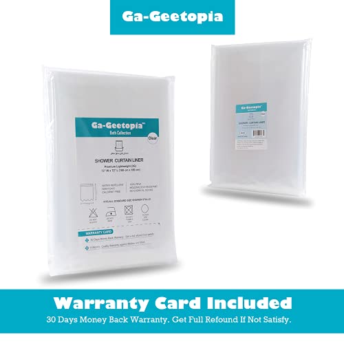 Ga-Geetopia Eva Clear Thin Shower Curtain Liner, Pebble Pattern 72X72 Inch Lightweight Plastic Bathroom Shower Showroom Inner Curtain With Rustproof Metal Grommets And Weighted Magnets(No Hooks) #TOP6
