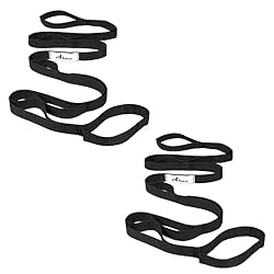 Durable Materia: Our stretching straps are constructed of a durable high-quality fabric that will not fray or break. Washable, tight-knit, skin-friendly with eco-friendly dye (Non-Elastic Yoga Strap) Perfect Size: Strong and sturdy stretch strap with...