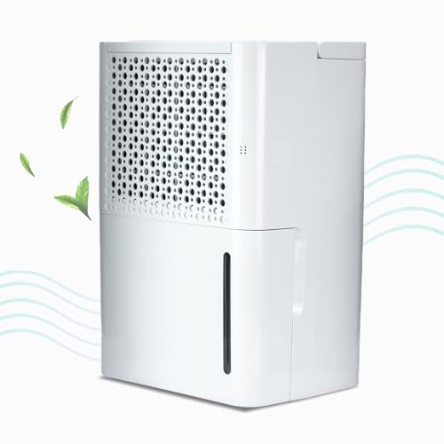 Image of STATUS 12L Dehumidifier, 220W Portable Moisture Remover with Night Mode, Laundry Dry Boost and LED Humidity Display for Bedroom Bathroom Laundry, White (DEHUMID-12L1PKB)