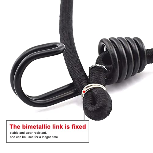 Moladri 32 Inch Bungee Straps With Hook, Long Heavy Duty Rubber Cords, 6 Pack Extra Strong Latex Elastic Rope For Outdoor Camping Bikes Cargo Luggage Rack Tarps Tents - Black #TOP2