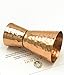 CRETONI Copperlin Pure Copper Original Hammered Style double-sided Jigger Shot Glass (1oz. / 2oz.) - Perfect for Cocktails, Whiskey, Gin, Rum, Vodka, and Tequila shots