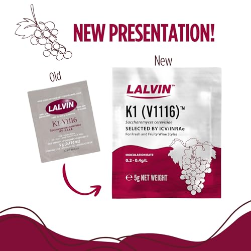 Lalvin K1-V1116 Wine Yeast (5 Pack) - Make Wine Cider Mead Kombucha At Home - 5 g Sachets - Saccharomyces cerevisiae - Sold by CAPYBARA Distributors Inc. - Thumbnail 6