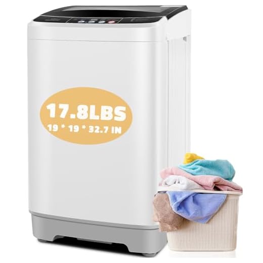Portable Washing Machine Nictemaw 17.6Lbs Capacity Portable Washer 2.3 Cu.ft Full-Automatic Compact Laundry Washer with Drain Pump, 10 Programs/8 Water Levels/LED Display/Faucet Adapter for Home,Apartments,Rvs,Sink