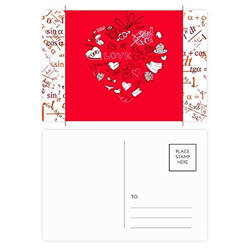 Jeu de cartes postales coeur blanc pour invitations de mariage et correspondance amoureuse