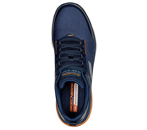 Skechers Skechers Men's Glide-Step Flex Air Sneakers, Navy/Orange, 10.5 M
