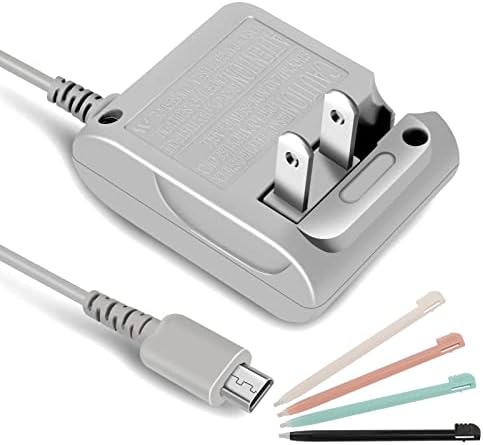 DS Lite Charger Kit,FIOTOK Ds Lite Stylus Pen Replacement for Nintendo DS Lite Systems,AC Adapter Charger Compatible with Nintendo DS Lite Power Adapter Fast Charging Portable Charger (100-240v)