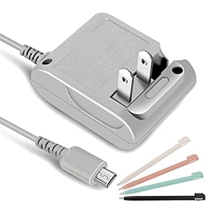 DS Lite Charger Kit,FIOTOK Ds Lite Stylus Pen Replacement for Nintendo DS Lite Systems,AC Adapter Charger Compatible…