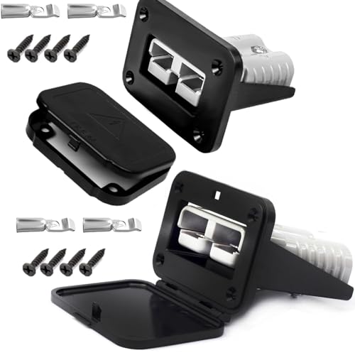 VISSQH Conector de Batería 50A,600V Batería Rápida Conexión Terminal de cable de enchufe Conector de alimentación batería para coche, caravana, barco, sistemas solares (con cubierta)