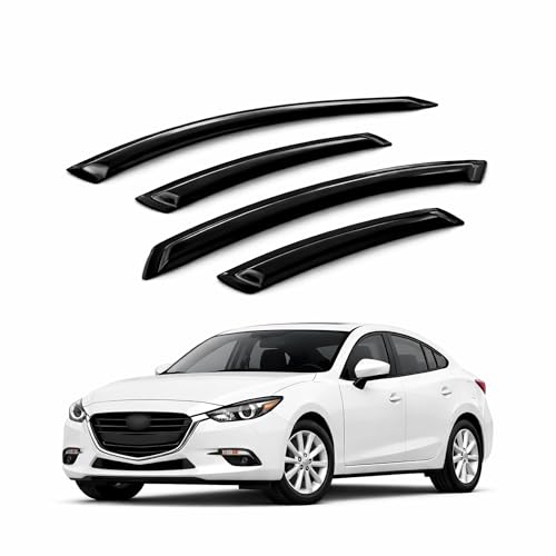 TuningPros Déflecteur vitre montage externe 2.0mm Mazda Mazda3 2017-2018