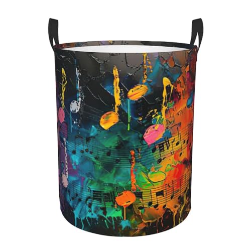 Panier à linge notes de musique grand format pour ranger les couvertures de chambre - 2