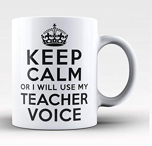 giftex-keep calm and teacher voice mug