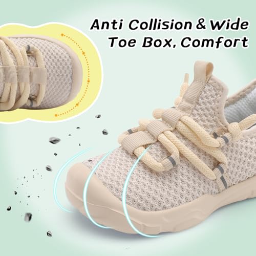 Centipede Demon Toddler Shoes Boys Girls Barefoot Shoes Kids Baby Breathable Walking Running Shoes Slip On Sneakers Lightweight Outdoor Athletic Tennis Shoes 5.5 Toddler Beige thumb #2