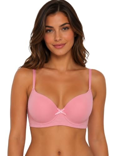 Image of Viola's Secret 6 Pack of Color Print T-Shirt Bras B Cup C Cup and D Cup