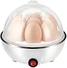 Egg Boiler Electric Egg Cooker 7 Egg Capacity Boiled Egg Maker for Soft, Medium, Hard Boiled Eggs, Includes Poaching Trays